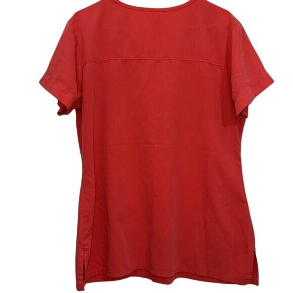 Greys Anatomy By Barco Womens Coral Scrub Top With Pockets Size L - Picture 5 of 7